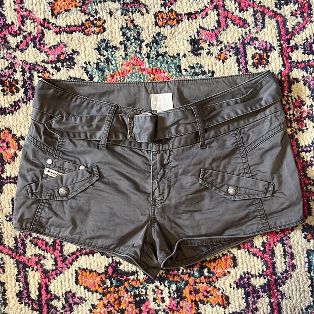 Vintage Diesel shorts size 27 slate grey/gray